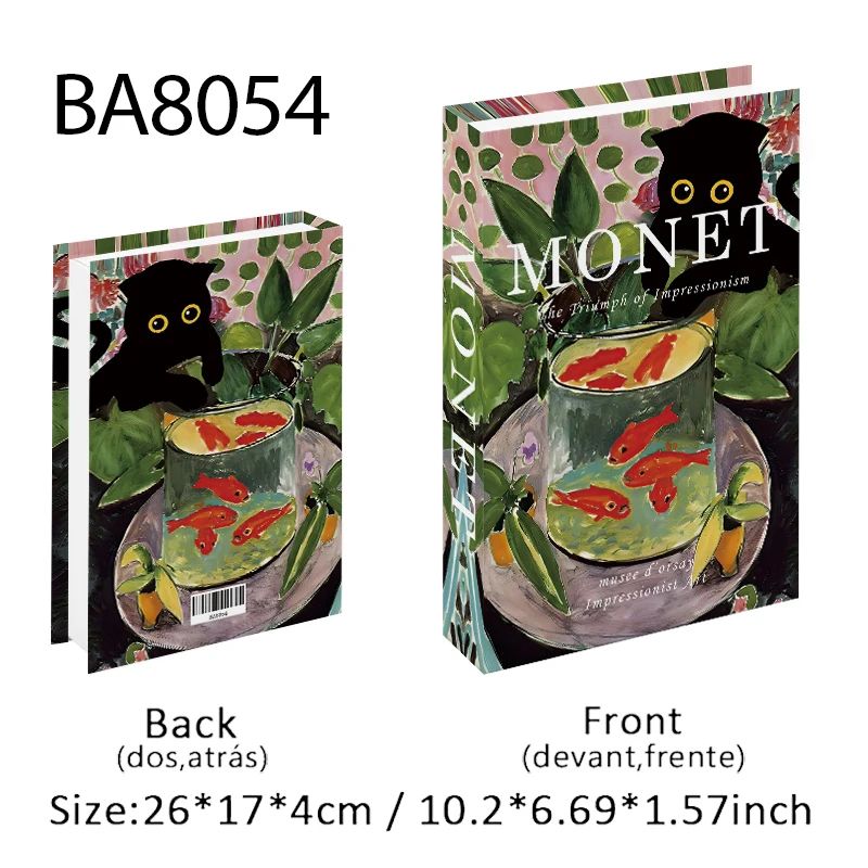 Luxury Decorative Book Storage Box Hidden Storage Art Book Decor For Home Styling 26