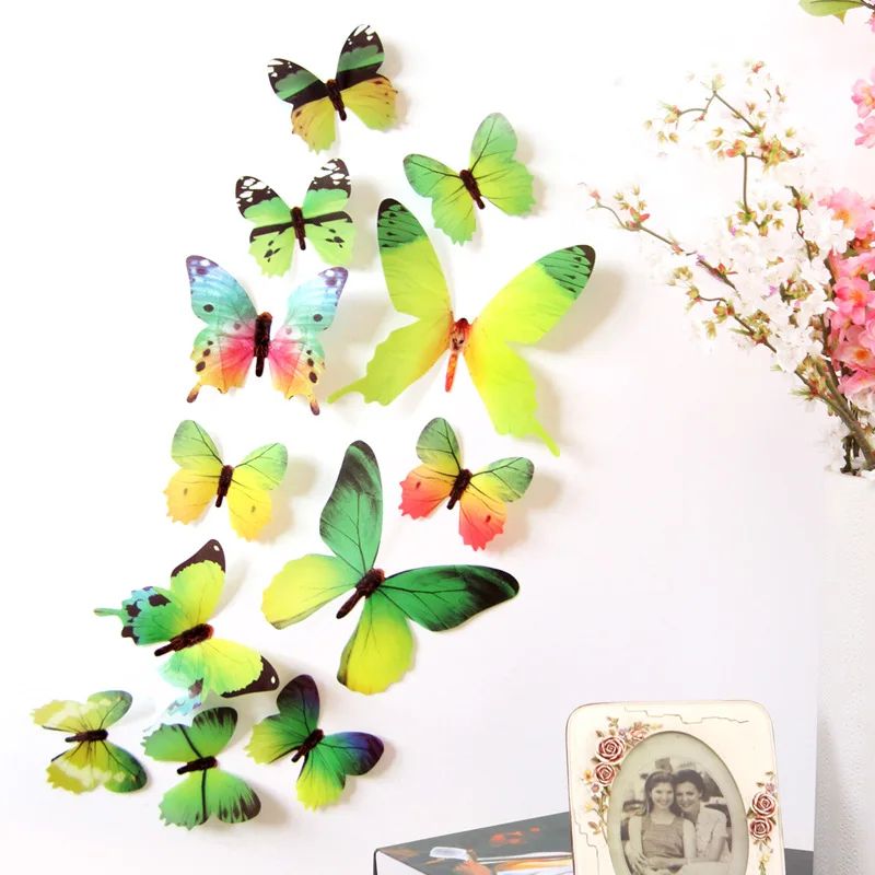 3D Butterfly Wall Stickers Self Adhesive Decorative Wall Decals For Living Room Bedroom Decor 7