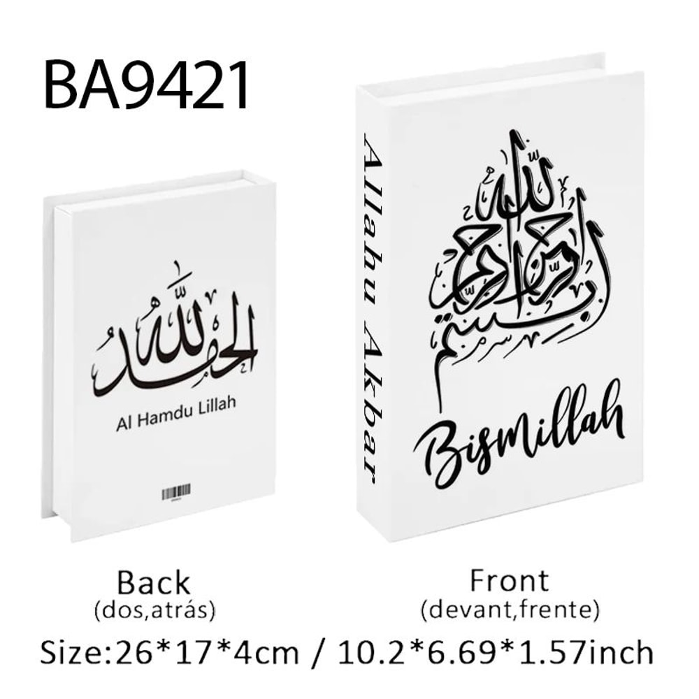 Islamic Decorative Book Storage Box Kaaba Inspired Hidden Storage Home Decor 26