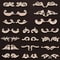 Wood Carved Corner Appliques Decorative Furniture Trim Floral Wood Onlays Set 0