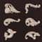 Wood Carved Corner Appliques Decorative Furniture Trim Floral Wood Onlays Set 3