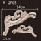 Wood Carved Corner Appliques Decorative Furniture Trim Floral Wood Onlays Set 6