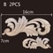 Wood Carved Corner Appliques Decorative Furniture Trim Floral Wood Onlays Set 7
