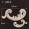 Wood Carved Corner Appliques Decorative Furniture Trim Floral Wood Onlays Set 17