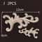 Wood Carved Corner Appliques Decorative Furniture Trim Floral Wood Onlays Set 18