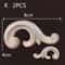Wood Carved Corner Appliques Decorative Furniture Trim Floral Wood Onlays Set 19