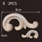 Wood Carved Corner Appliques Decorative Furniture Trim Floral Wood Onlays Set 19