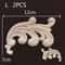 Wood Carved Corner Appliques Decorative Furniture Trim Floral Wood Onlays Set 20