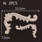 Wood Carved Corner Appliques Decorative Furniture Trim Floral Wood Onlays Set 23