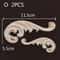 Wood Carved Corner Appliques Decorative Furniture Trim Floral Wood Onlays Set 24