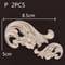 Wood Carved Corner Appliques Decorative Furniture Trim Floral Wood Onlays Set 25