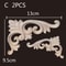 Wood Carved Corner Appliques Decorative Furniture Trim Floral Wood Onlays Set 9