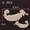 Wood Carved Corner Appliques Decorative Furniture Trim Floral Wood Onlays Set 10