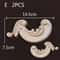 Wood Carved Corner Appliques Decorative Furniture Trim Floral Wood Onlays Set 12
