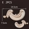 Wood Carved Corner Appliques Decorative Furniture Trim Floral Wood Onlays Set 12