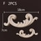 Wood Carved Corner Appliques Decorative Furniture Trim Floral Wood Onlays Set 14