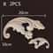 Wood Carved Corner Appliques Decorative Furniture Trim Floral Wood Onlays Set 27
