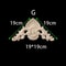 Unpainted Wood Carved Corner Appliques Floral Decorative Onlays For Furniture Upgrade 20