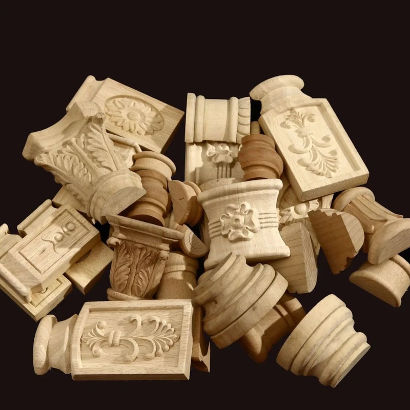 Roman Style Wood Column Cap Decorative Carved Applique For Furniture And Cabinet Upgrade 2