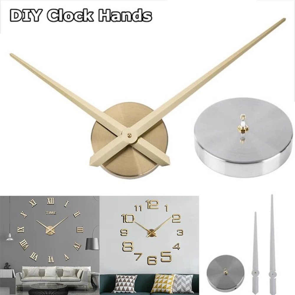 Large DIY 3D Wall Clock Modern Minimalist Clock Hands And Mechanism Kit 1