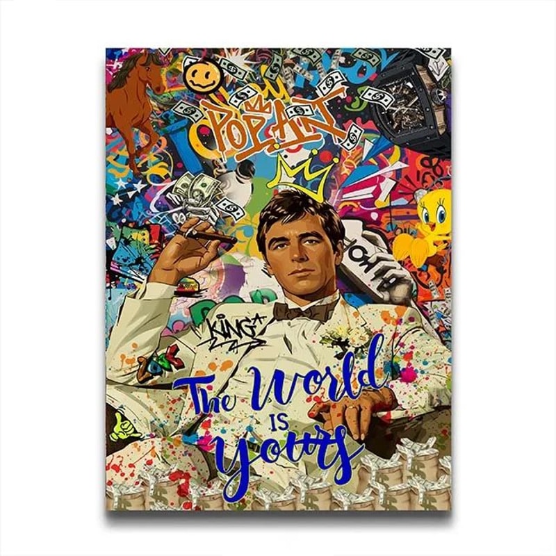 80s Gangster Graffiti Canvas Wall Art Retro Street Style Poster For Room Decor 10