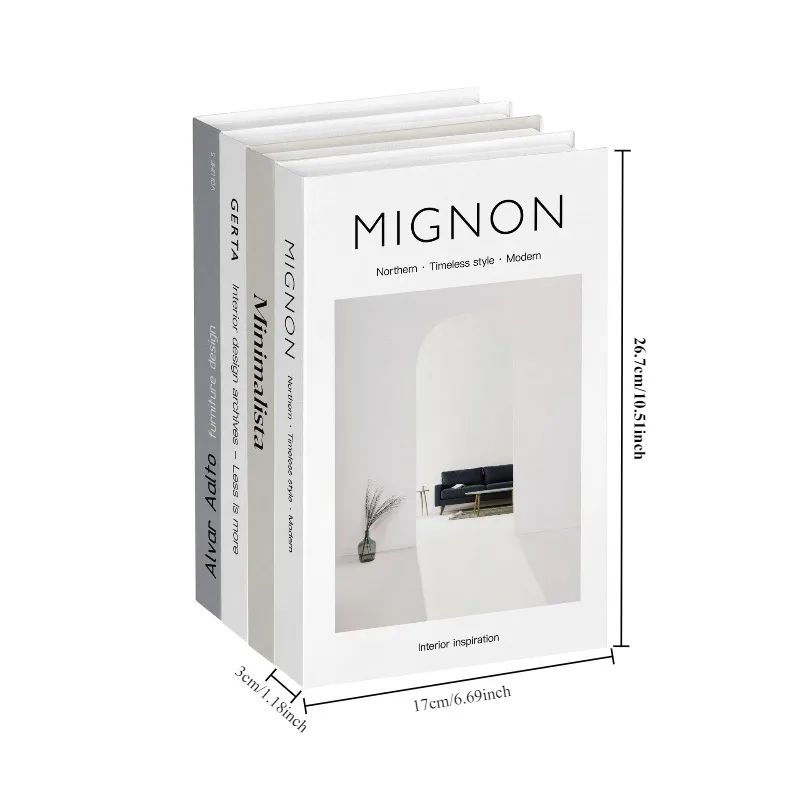 Decorative Fake Book Set Modern Aesthetic Books For Coffee Table And Shelf Decor 5
