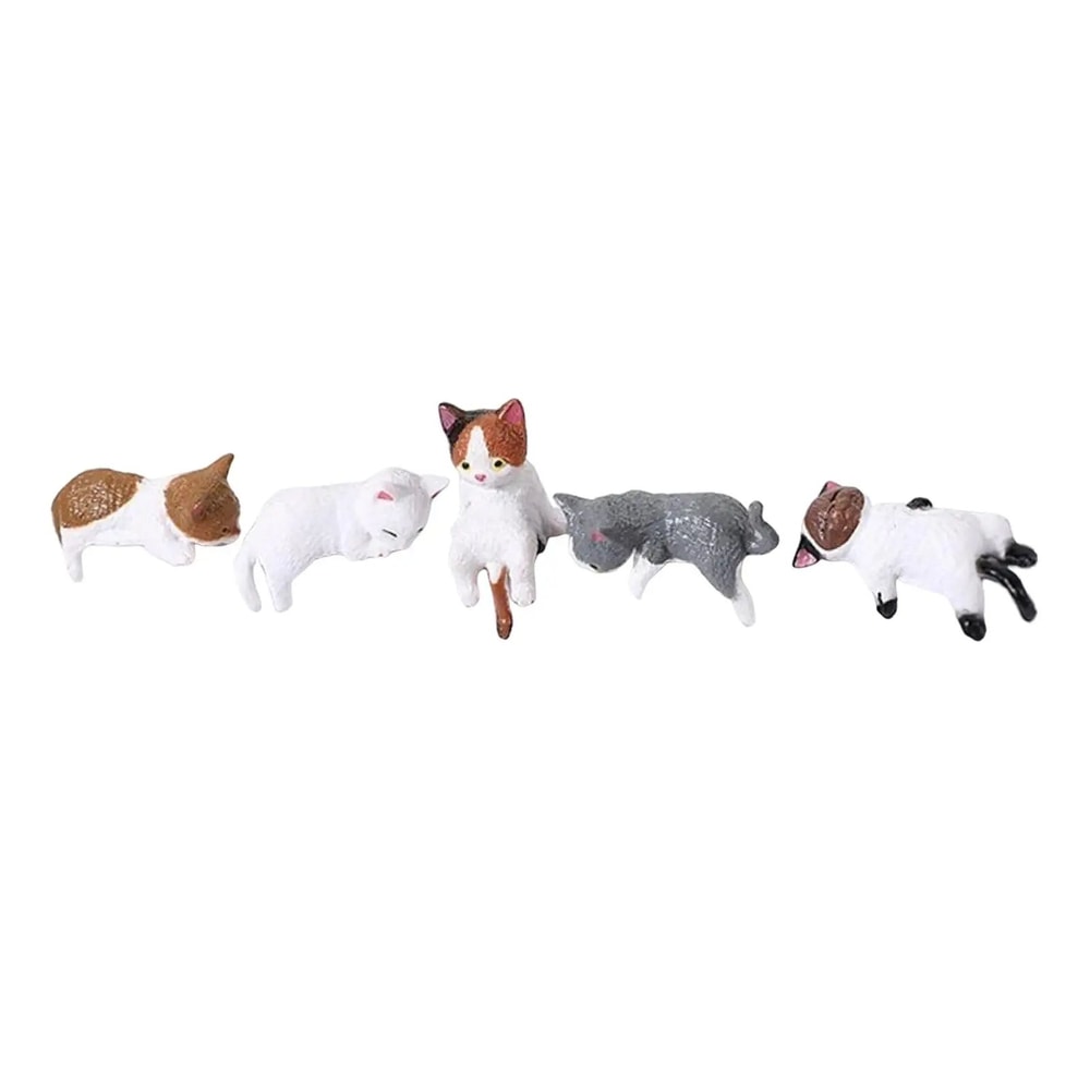 Mini Cat Figurine Decorative Desk Ornament Cute Animal Statue For Shelf And Table Decor 8