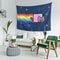 Nyan Cat Pixel Art Tapestry Retro Gaming Wall Hanging For Room Decor 3