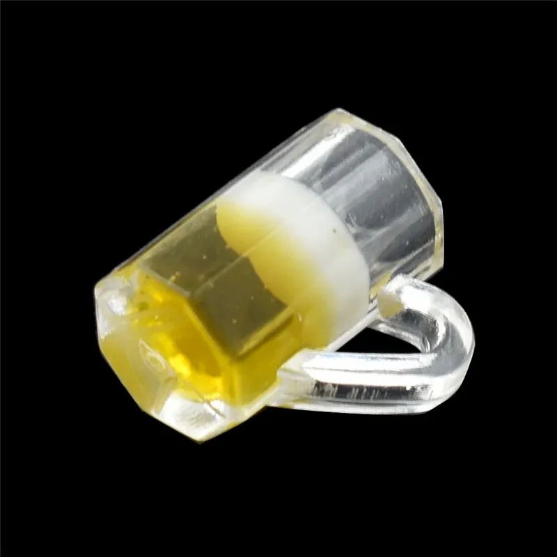 Mini Beer Glass Dollhouse Accessories Set Resin Miniature Cups For DIY Decor 2