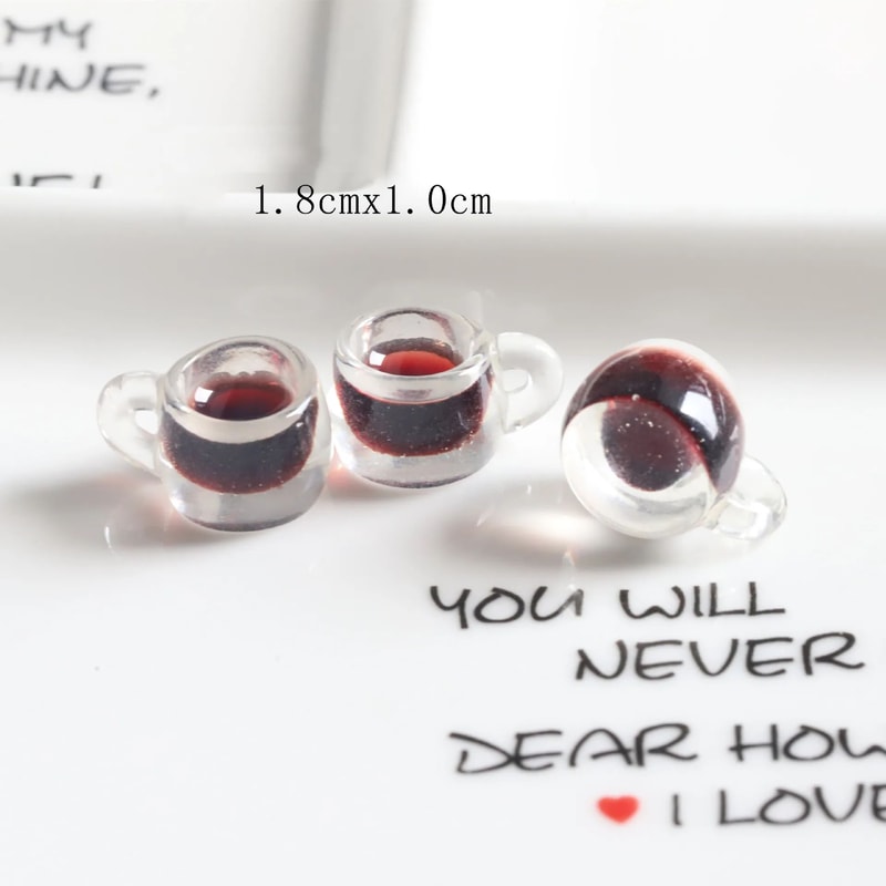 Mini Beer Glass Dollhouse Accessories Set Resin Miniature Cups For DIY Decor 8