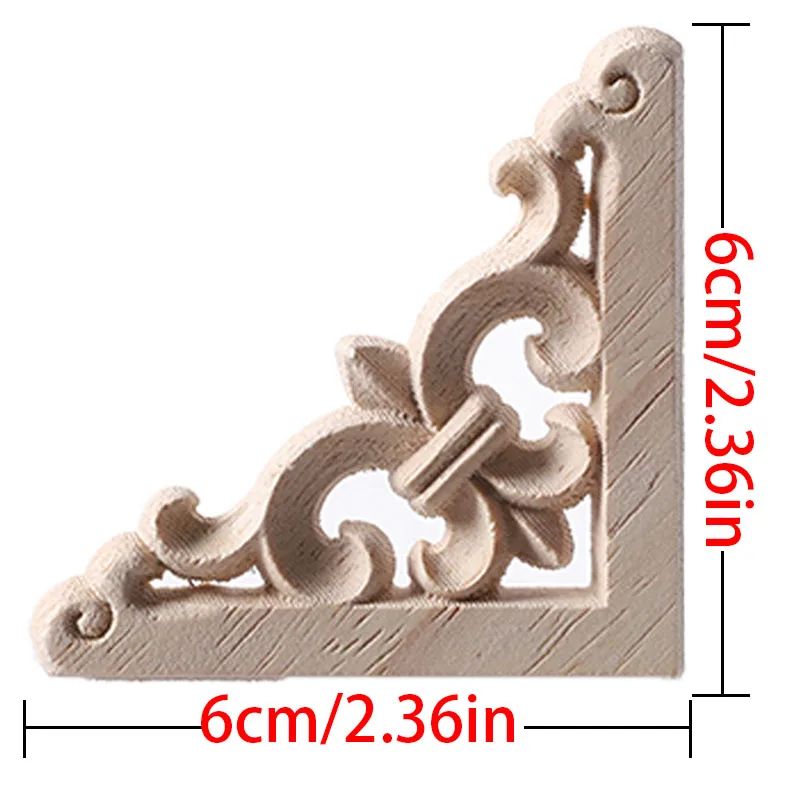 Carved Wood Corner Applique Decorative Furniture Trim Accent 8