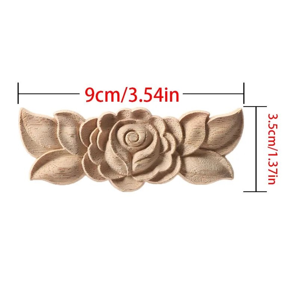 Carved Wood Corner Applique Decorative Furniture Trim Accent 9