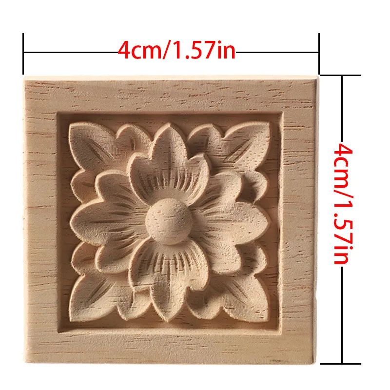 Carved Wood Corner Applique Decorative Furniture Trim Accent 16