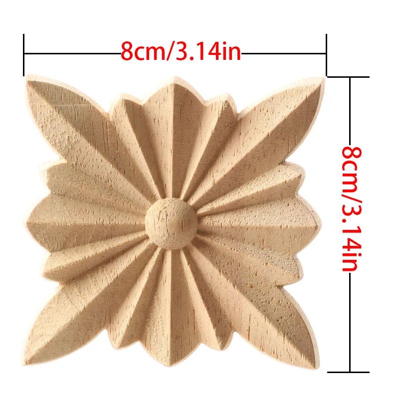 Carved Wood Corner Applique Decorative Furniture Trim Accent 24