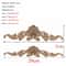 Rectangle Wood Carved Applique Decorative Furniture Trim Panel 1