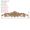 Rectangle Wood Carved Applique Decorative Furniture Trim Panel 3
