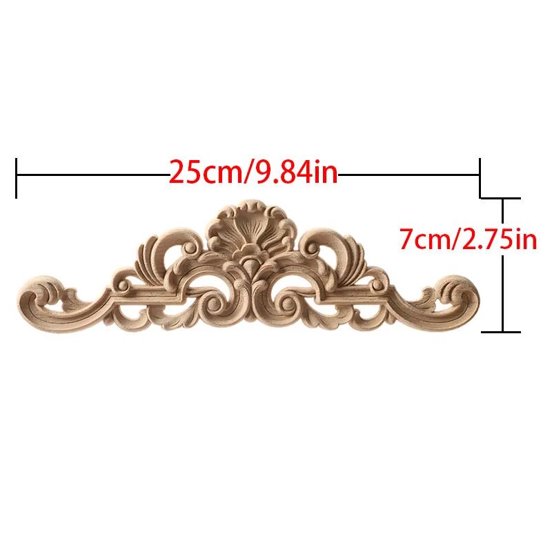 Carved Wood Corner Strip Applique Decorative Furniture Trim 10
