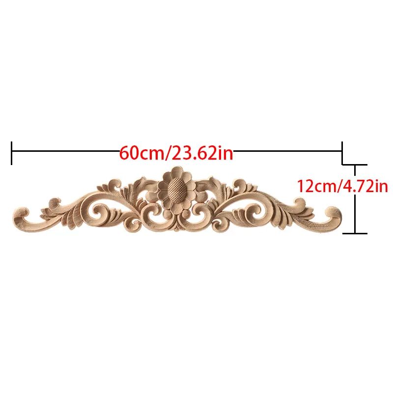 Carved Wood Corner Strip Applique Decorative Furniture Trim 26