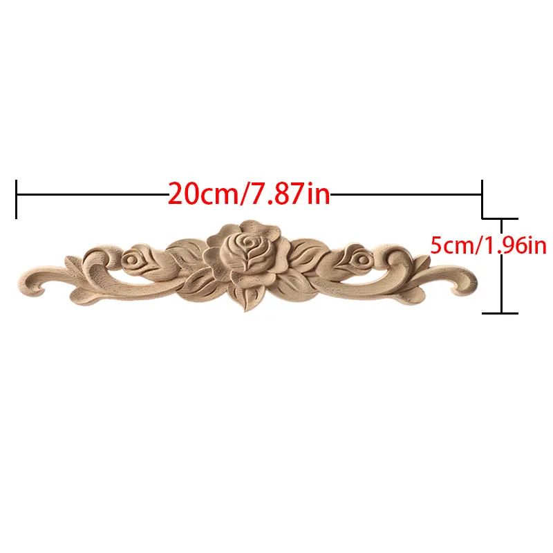 Carved Wood Corner Strip Applique Decorative Furniture Trim 28