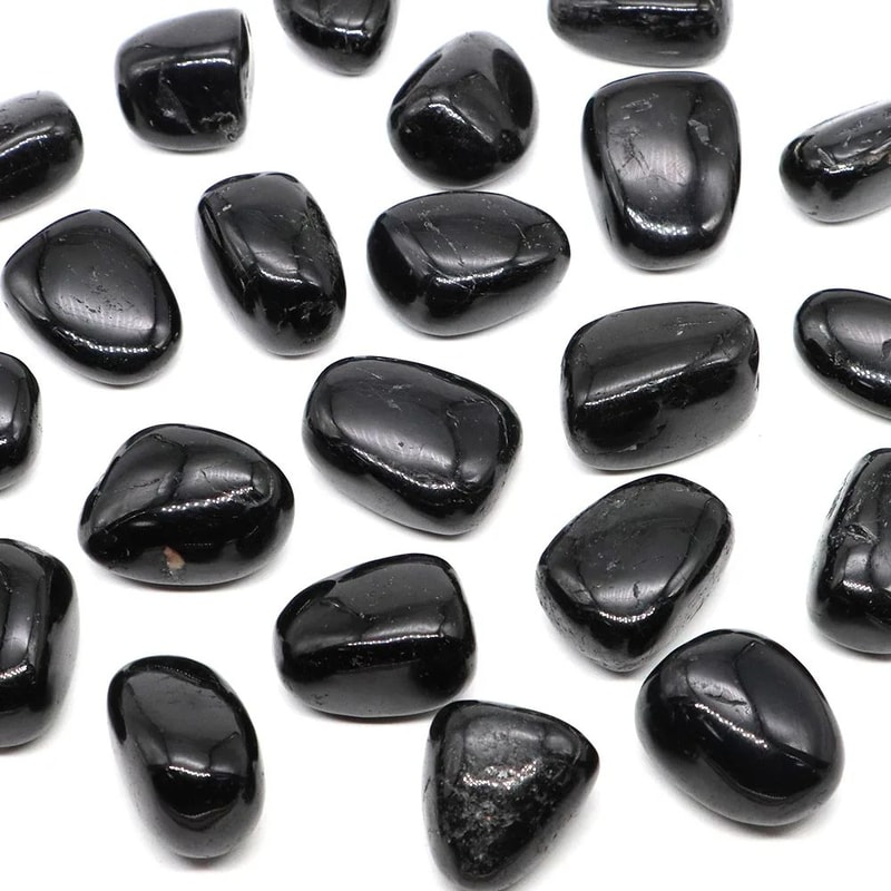 Natural Black Tourmaline Healing Crystal Stones Energy Protection Decor 1
