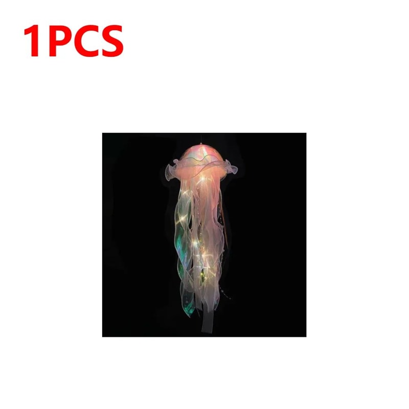 DIY Jellyfish Hanging Light Colorful Bedroom Ceiling Lamp For Kids 9