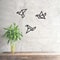 Modern Bird Wall Art Metal Silhouette Decor Hanging Set 2