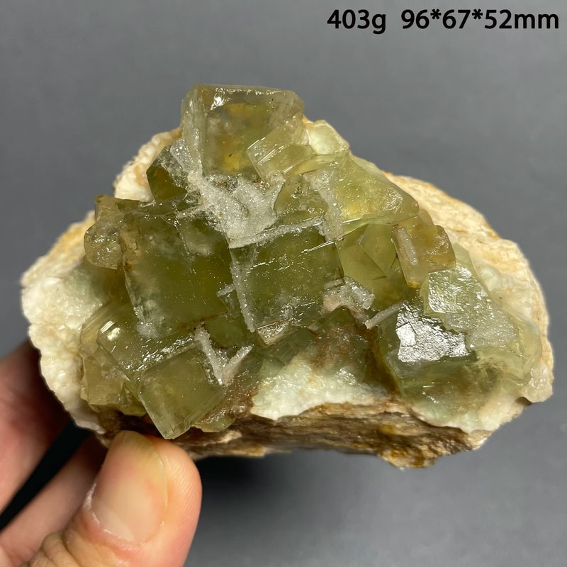 Green Fluorite Crystal Cluster Natural Raw Stone Healing Decor 6