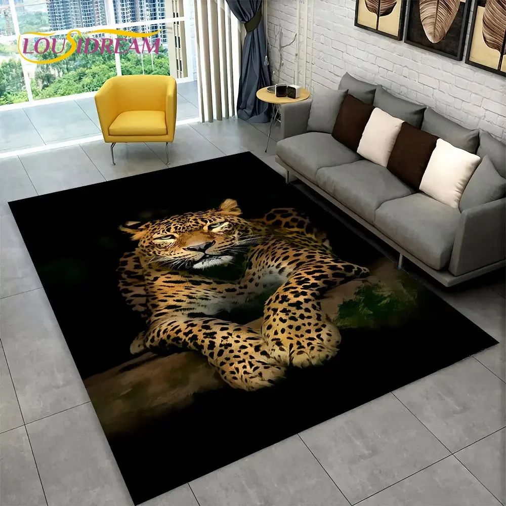 Wild Animal 3D Area Rug Non Slip Floor Carpet For Home Decor 4