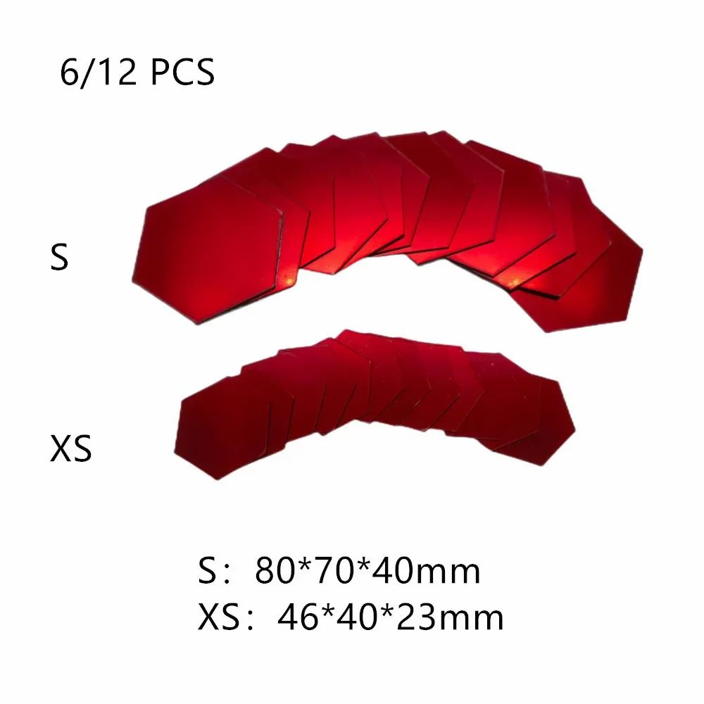 Hexagon Acrylic Mirror Wall Stickers Self Adhesive Decor Tiles 8