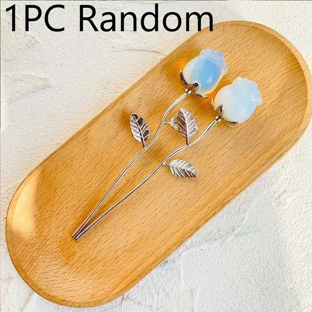 CrystalBloom Rose Quartz Flower Ornament Elegant Gift Decor 18