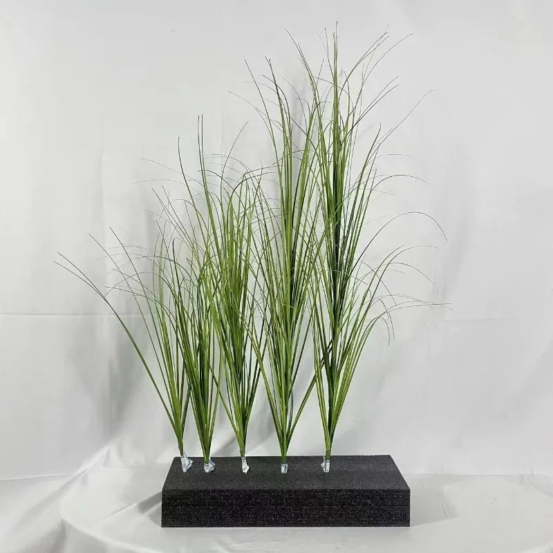 GreenScape Mini Artificial Grass Bush Decor Realistic Faux Plant Accent 2