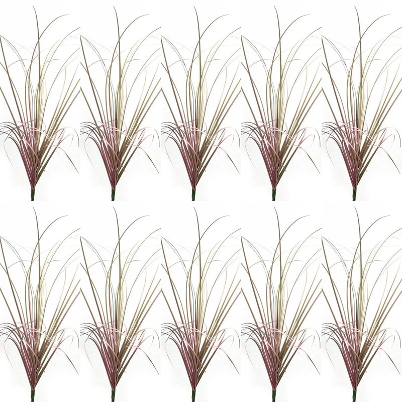 GreenScape Mini Artificial Grass Bush Decor Realistic Faux Plant Accent 17