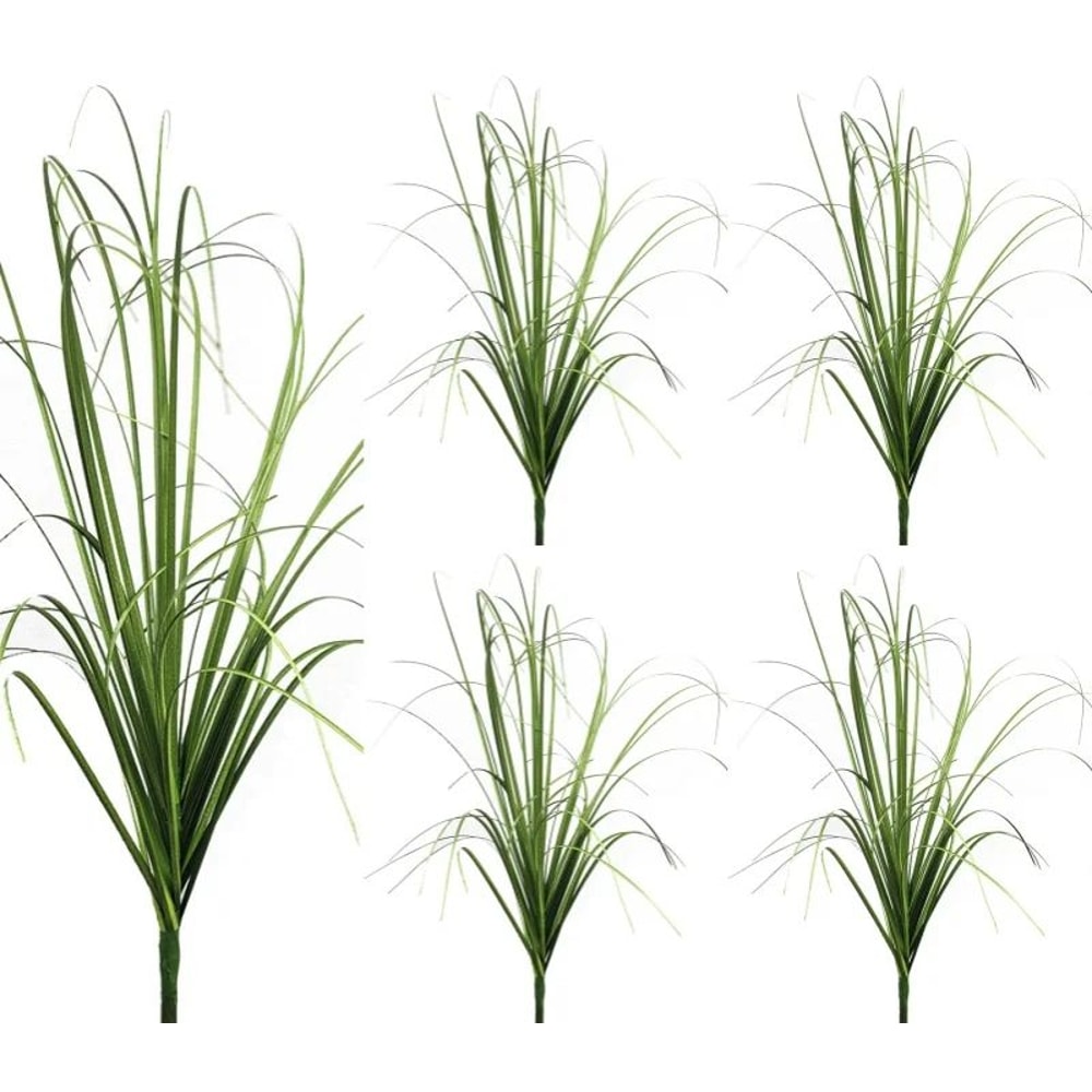 GreenScape Mini Artificial Grass Bush Decor Realistic Faux Plant Accent 7