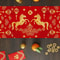 EverFortune Chinese New Year Table Runner Linen Zodiac Horse Decor 0